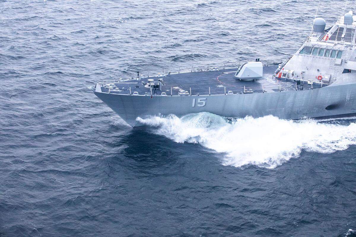 The future USS Billings in action.