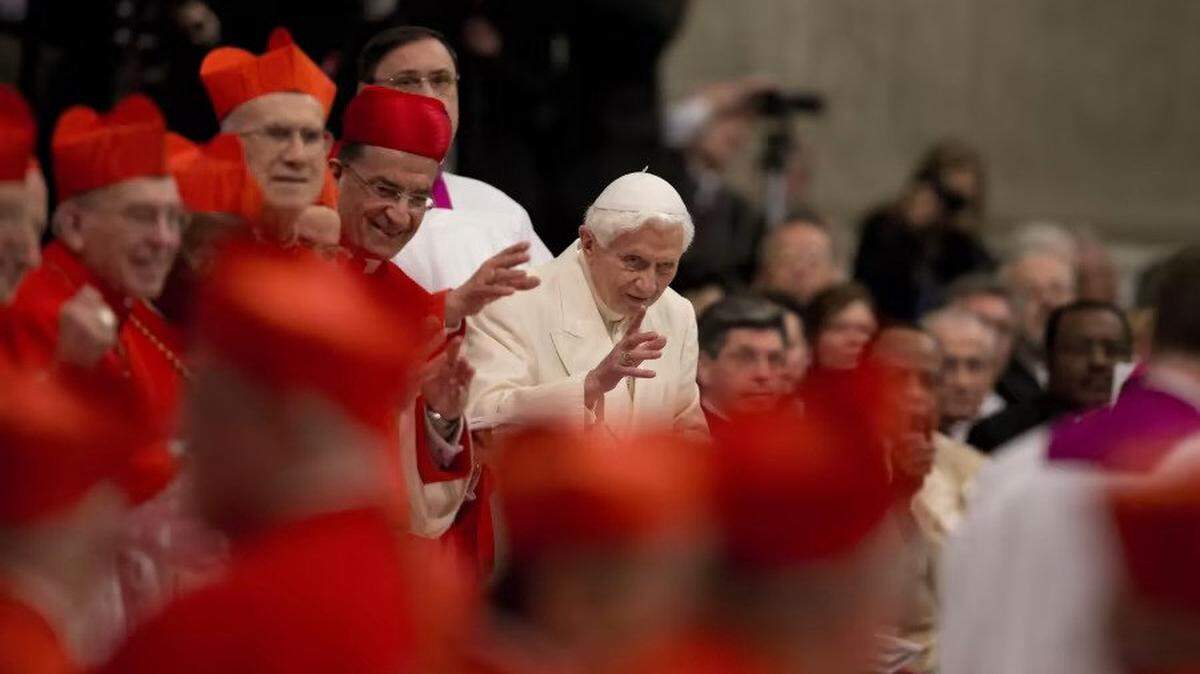 Pope Benedict, who died on Dec. 31, resigned as pontiff in 2013.
