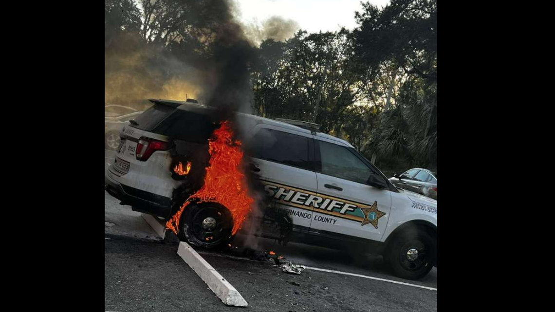 A Florida deputy’s vehicle was set on fire Dec. 7 in a Spring Hill apartment complex, leading to the arrest of a man who confessed to being a “professional arsonist,” the Hernando County Sheriff’s Office says.