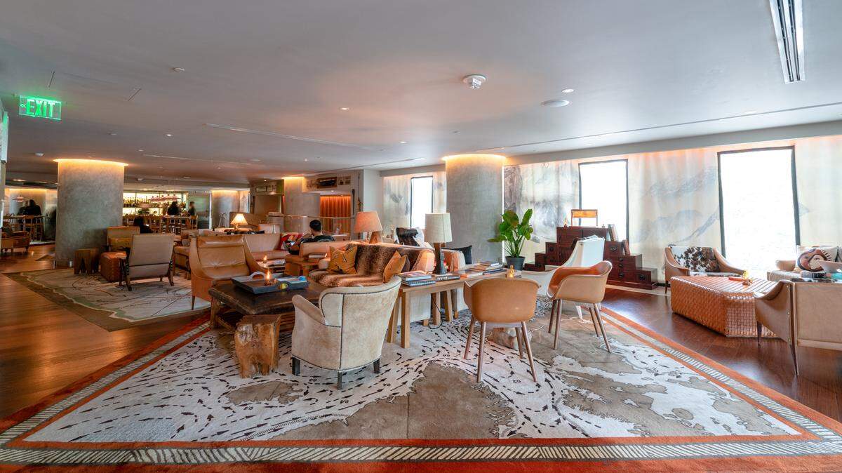 Inside the new Saam Lounge at the SLS Brickell.