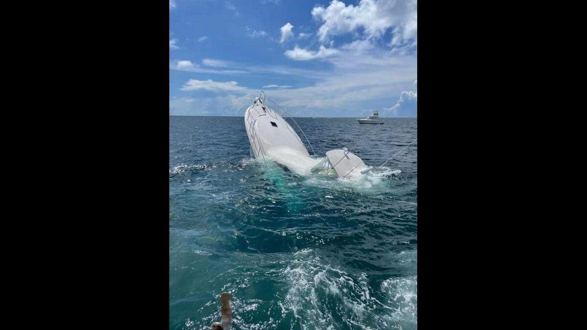 Nine people were rescued after their boat started taking on water off Florida, the U.S. Coast Guard said.