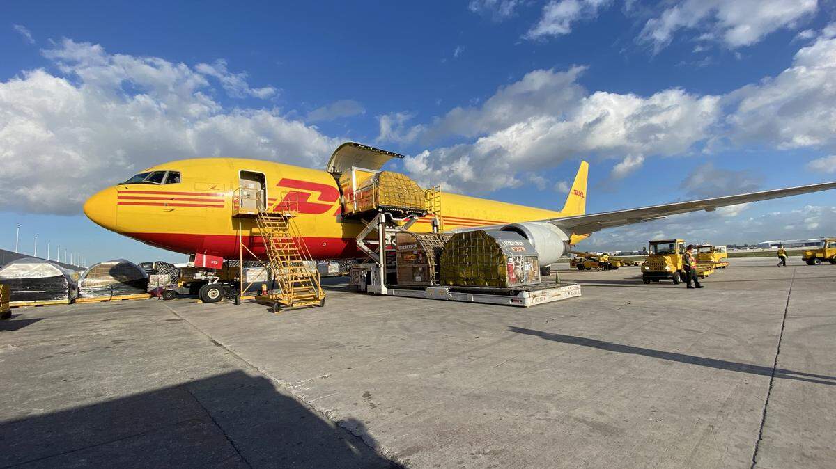 Miami International Airport’s cargo flights increased this week when DHL Express began direct flight service to Argentina. Photo courtesy of DHL.