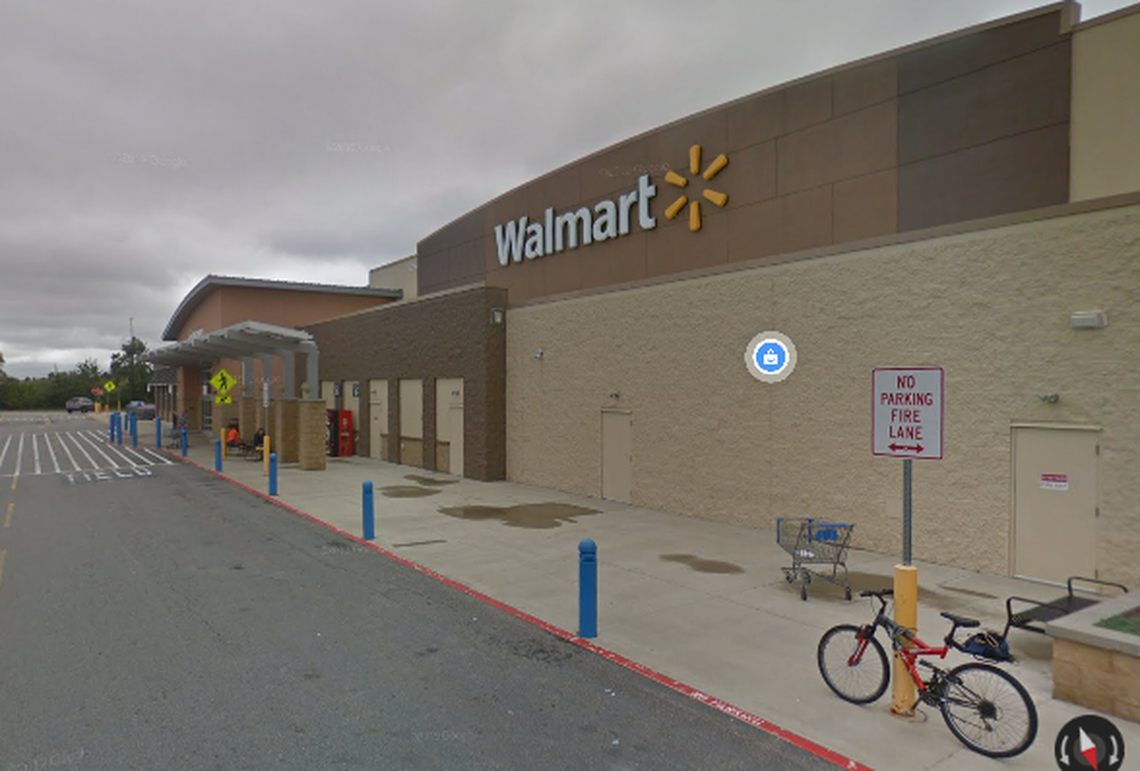 An idling car found in a Walmart parking lot had three children locked in it, and with them was a loaded gun, according to the Manchester Police Department in New Hampshire.