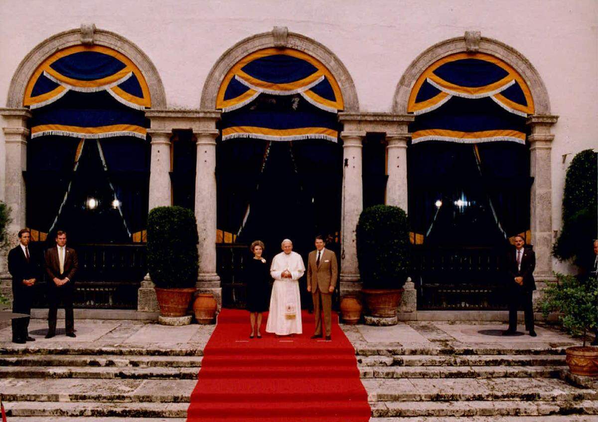 Pope John Paul II during his trip to Miami in 1987.