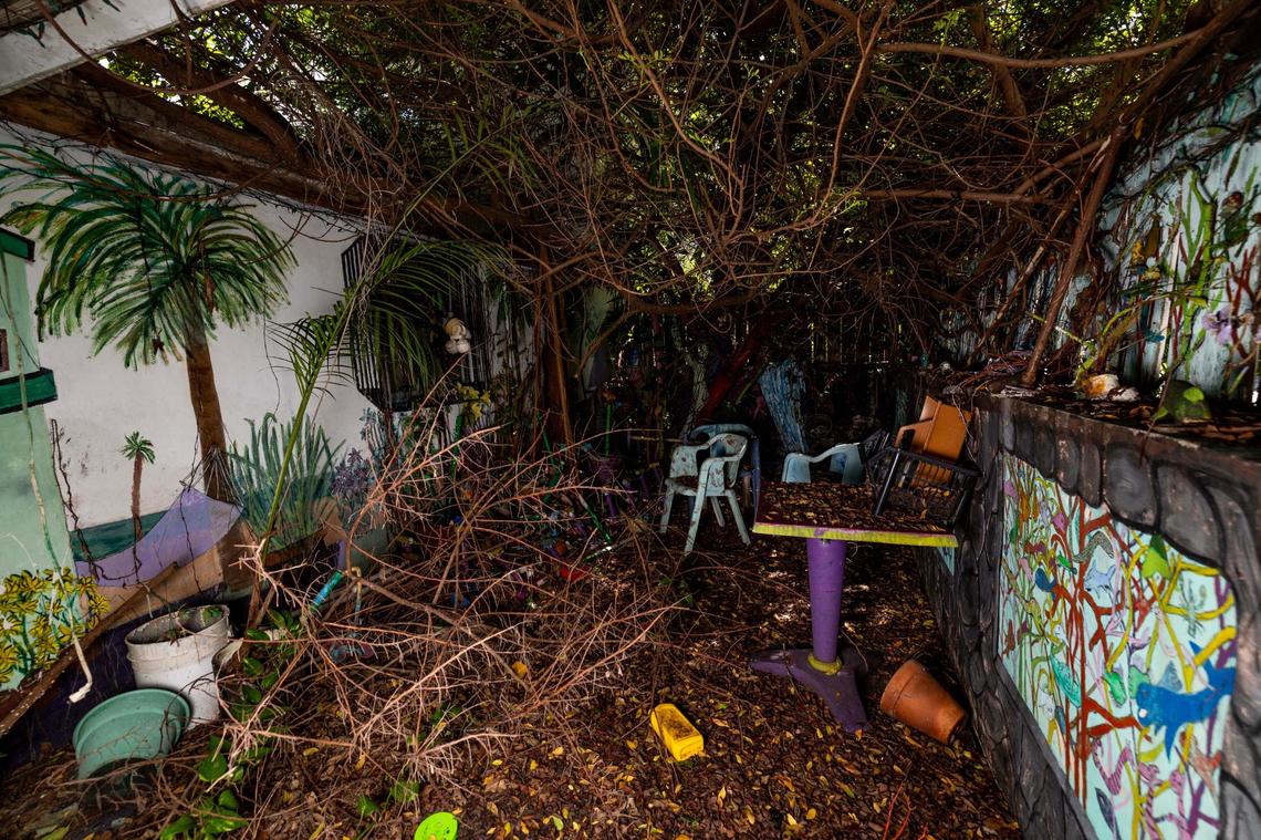 A look inside an illegal efficiency on the property at 1800 Michigan in the historic Palm View neighborhood in Miami Beach. It’s in far worse shape than the home itself.