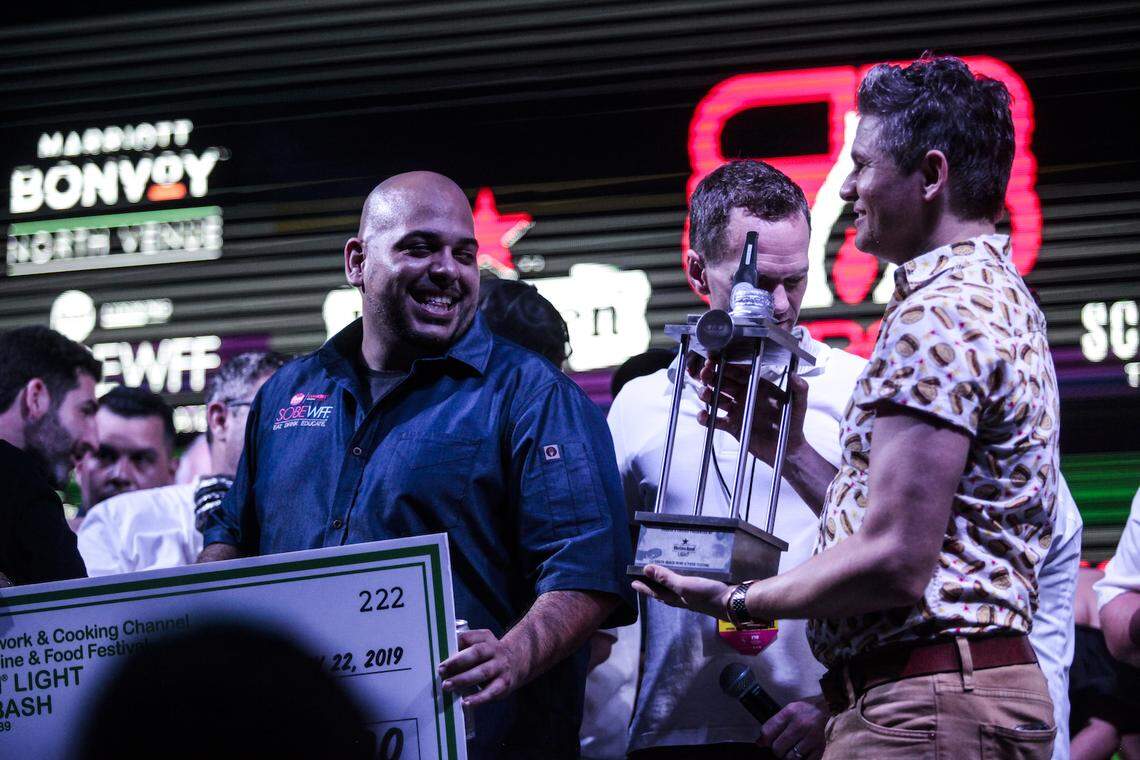 MIAMI, FL -- FRIDAY, FEBRUARY 22, 2019-- The best burger based on the community of people goes to Pincho for a second year in a row on Friday evening, February 22, 2019. (Maria Alejandra Cardona / For the Miami Herald)