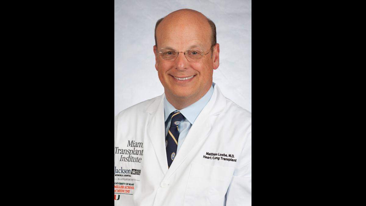 Dr. Matthias Loebe, who until the end of February, was the Chief of Heart Transplant and Ventricular Assist Devices at Miami Heart Institute.