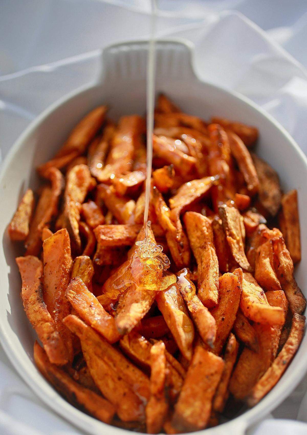 Sweet potatoes are a rich source of beta carotene, which helps with vision and your immune system.