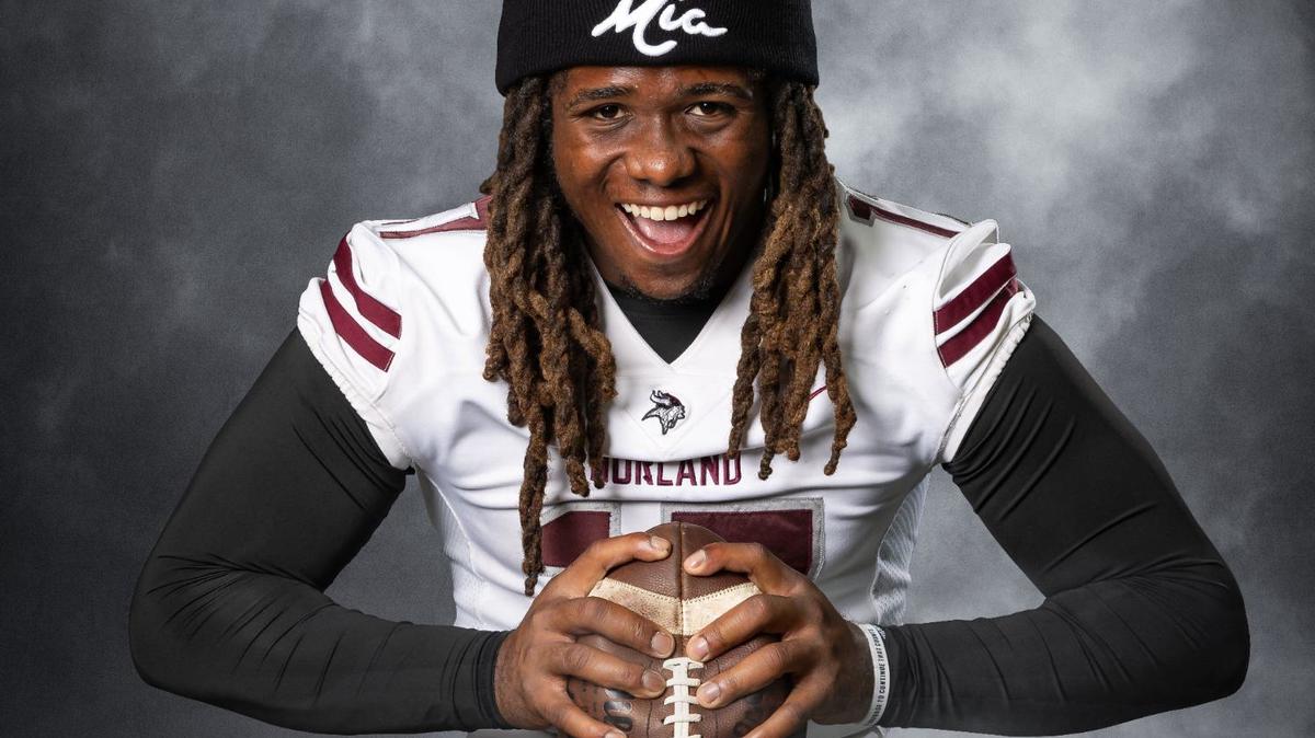 Miami Norland Senior High School’s quarterback Ennio Yapoor is photographed during Media Day at Hope Church of Christ on Saturday, Aug. 3, 2024, in Hollywood, Fla.