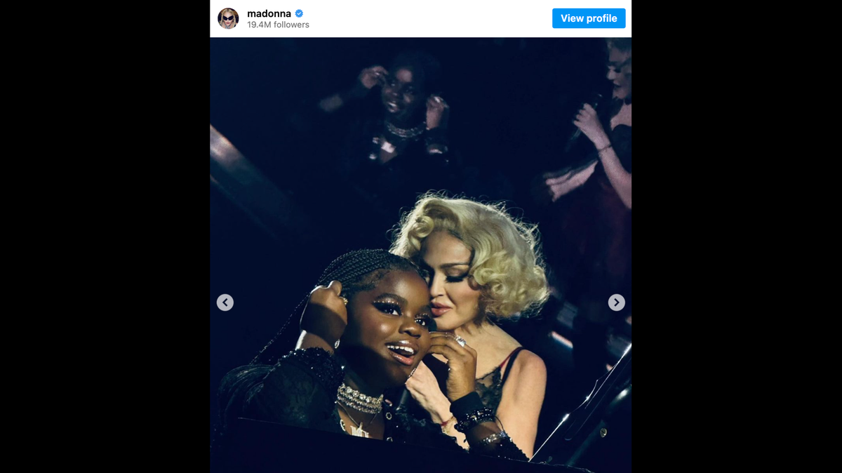 Madonna is sharing a rare look into tour life with some of her children by her side.