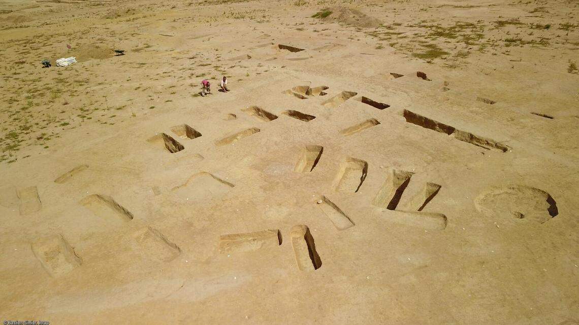 Archaeologists near Rennes found ruins of 2,000-year-old sanctuary to Roman war god, thermal bath and graves with artifacts, photos show.