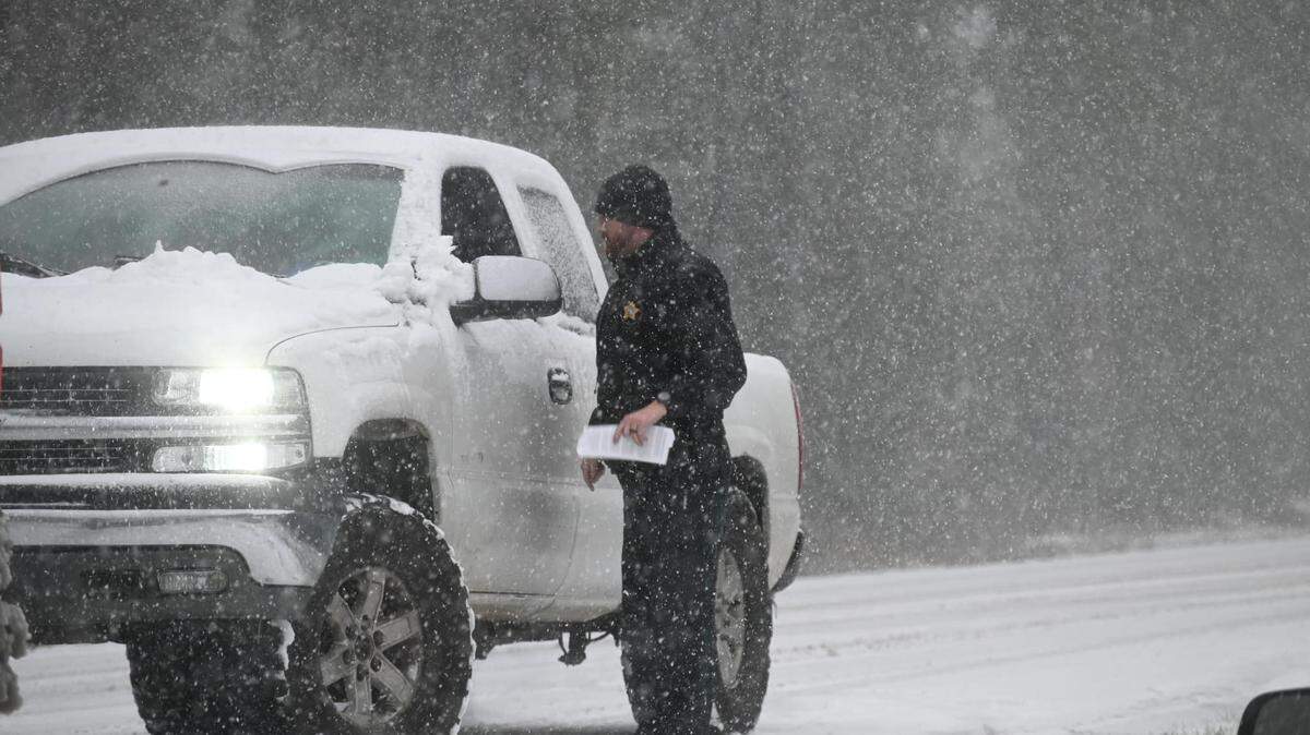 The Walton County Sheriff’s Office asked people to stay home after reports of drivers doing doughnuts in the snow in the Florida Panhandle.