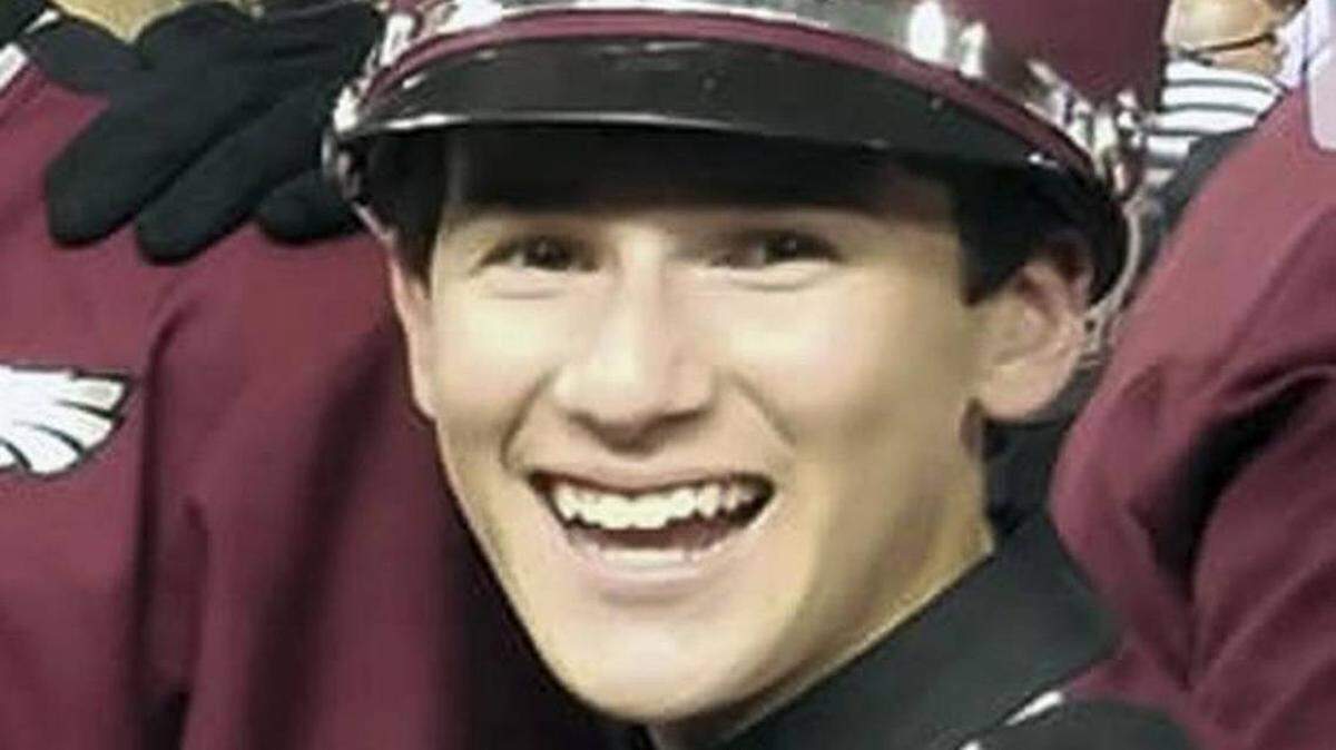 Alex Schachter, a student who was killed in the mass shooting at Marjory Stoneman Douglas High School in 2018, at a school band performance.