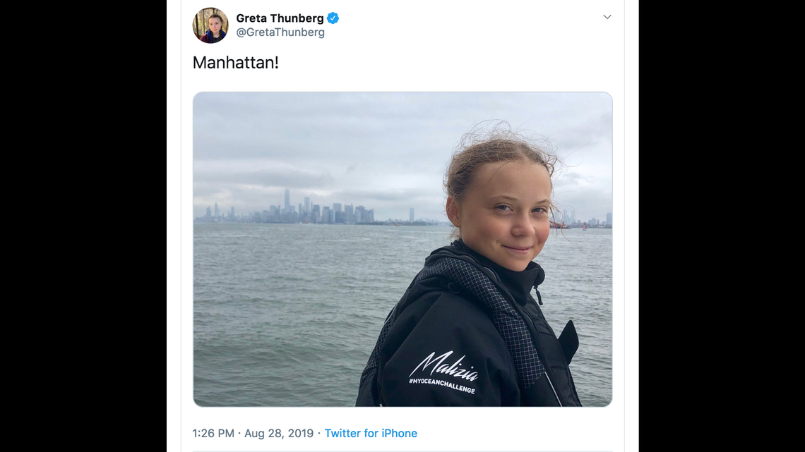 Greta Thunberg, 16, is a climate activist from Sweden.
