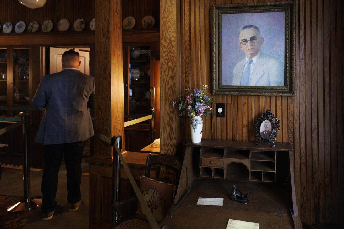 People walk through the Historic Stranahan House Museum after a groundbreaking ceremony on Wednesday, Sept. 17, 2025, in Fort Lauderdale, Fla. The Stranahan House is the oldest surviving building in Broward County and they are adding new space to their campus.  