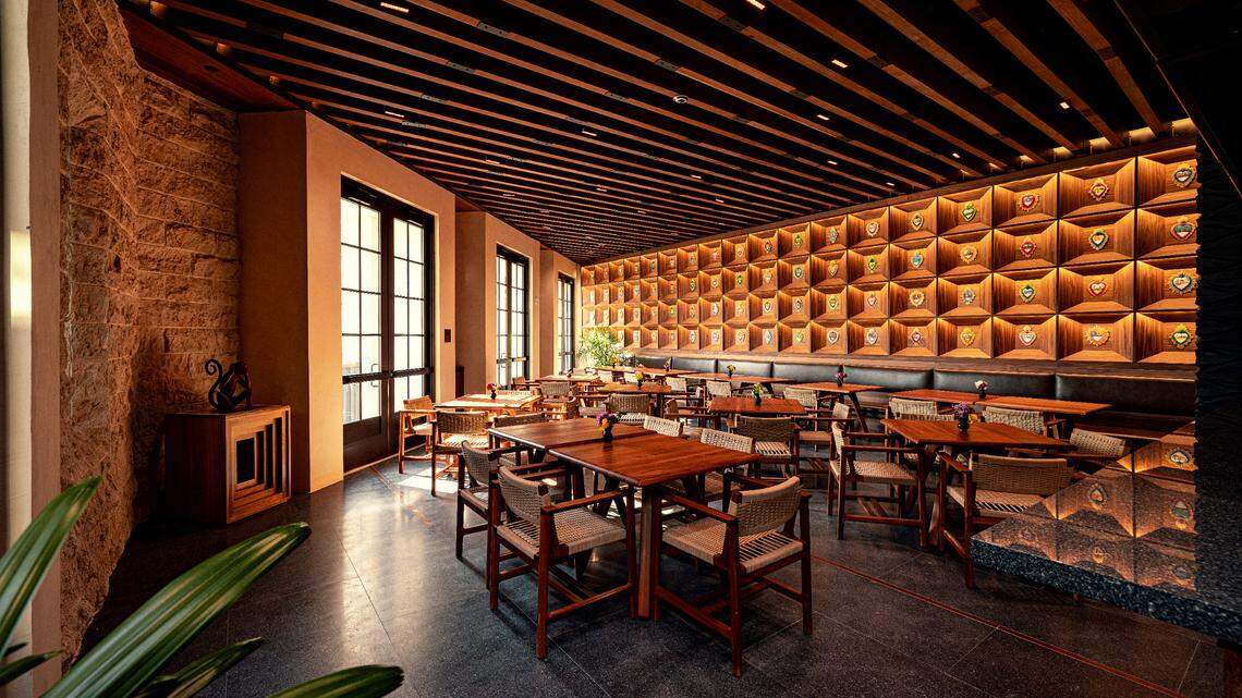 Los Balcones, the upscale dining room Maiz y Agave restaurant in Coral Gables, features Oaxacan cuisine. There’s also a more casual first floor, El Patio, and a rooftop bar.