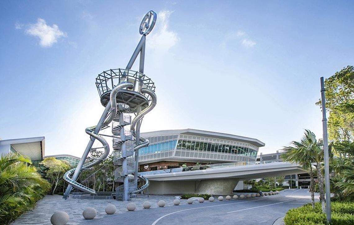 The slide at Aventura Mall.