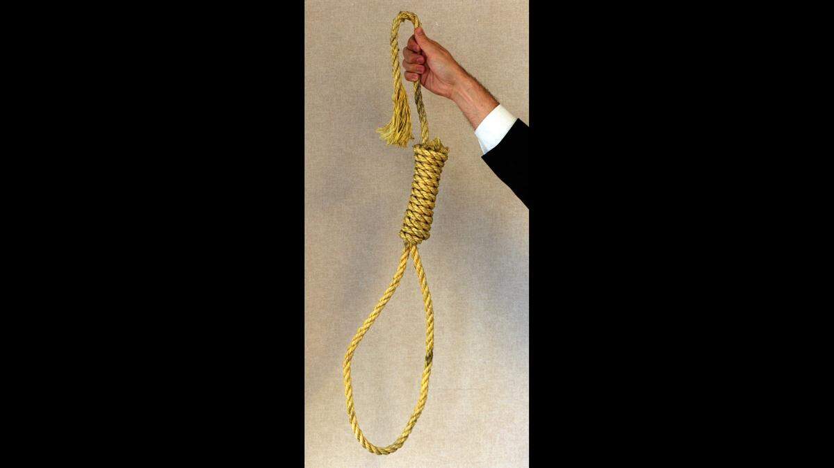 A 2001 Miami Herald file photo of hangman’s noose that was used as evidence in an EEOC lawsuit against companies that used the symbol of racism to intimidate minority workers.
