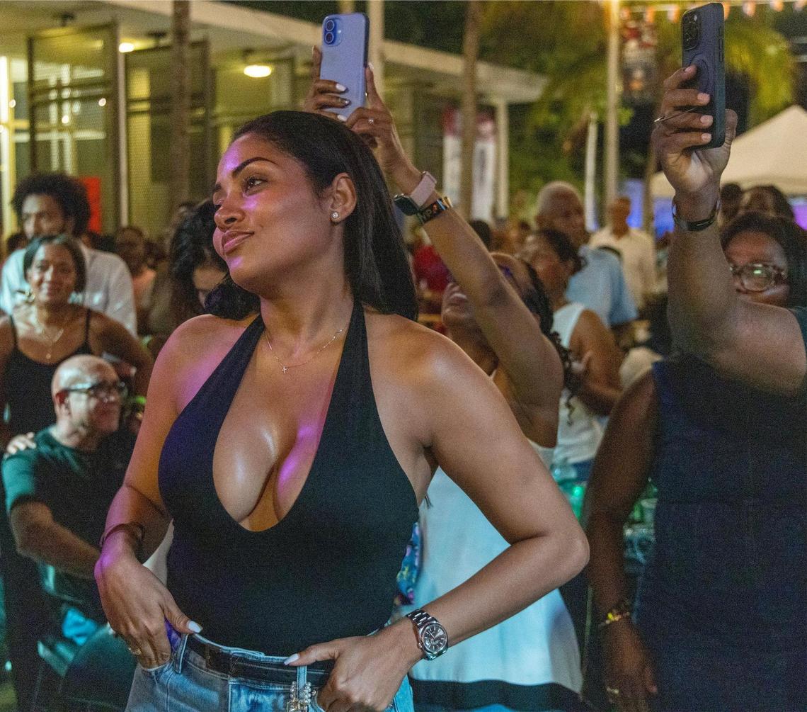 Kompa fans enjoy the music on Friday, June 20, 2025, at “Sounds of Little Haiti” at the Little Haiti Cultural Complex.