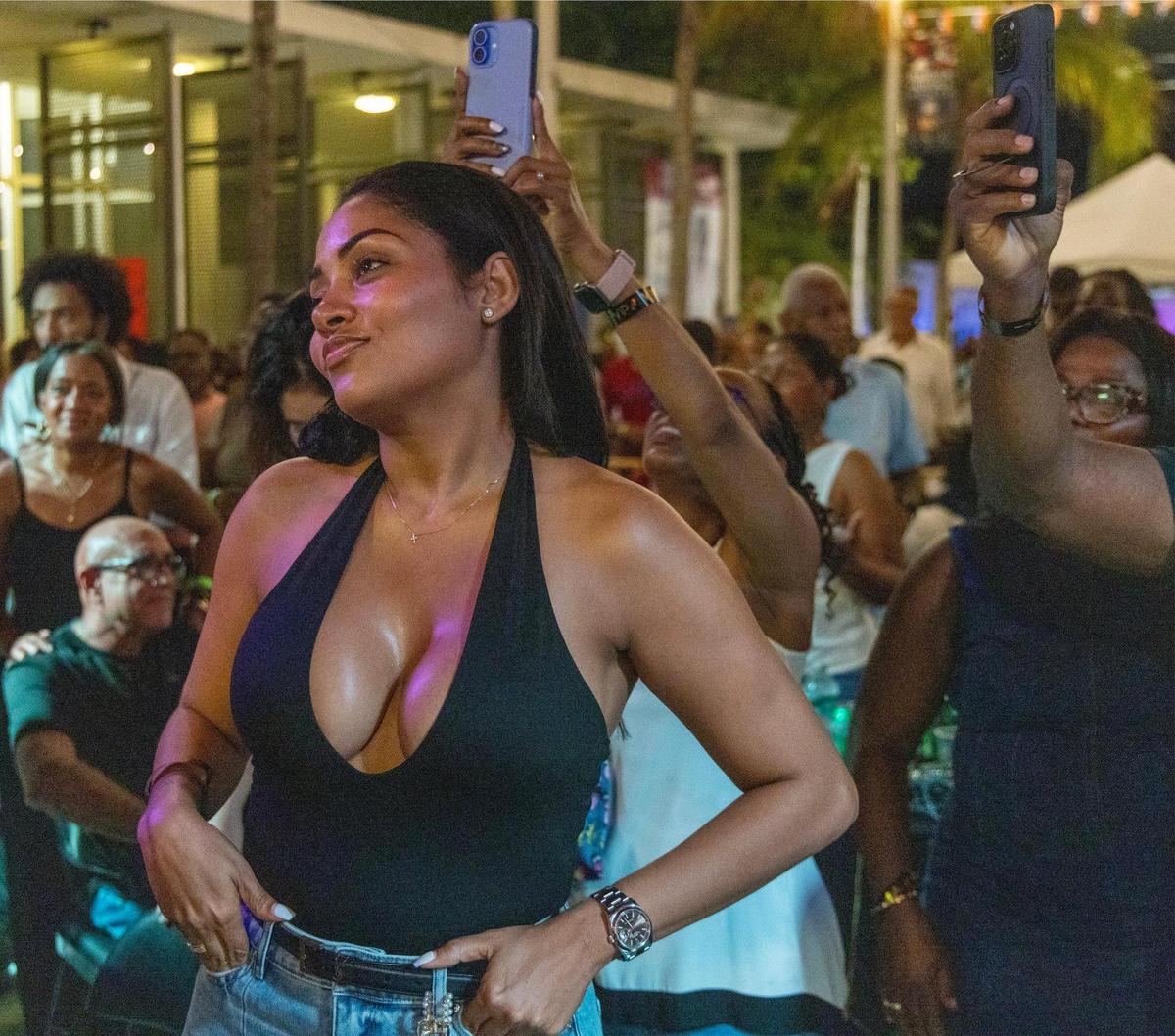 Kompa fans enjoy the music on Friday, June 20, 2025, at “Sounds of Little Haiti” at the Little Haiti Cultural Complex.