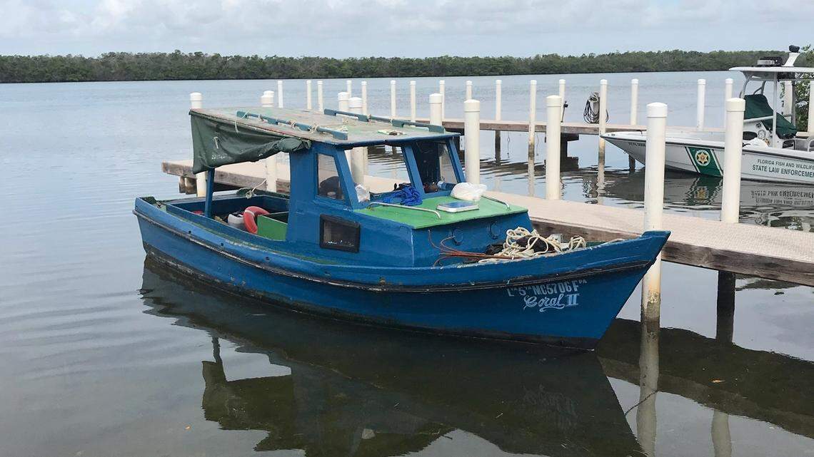 Six Cuban men arrived near Whale Harbor in Islamorada early Friday morning, July 20, 2018, in a small, blue wooden boat.