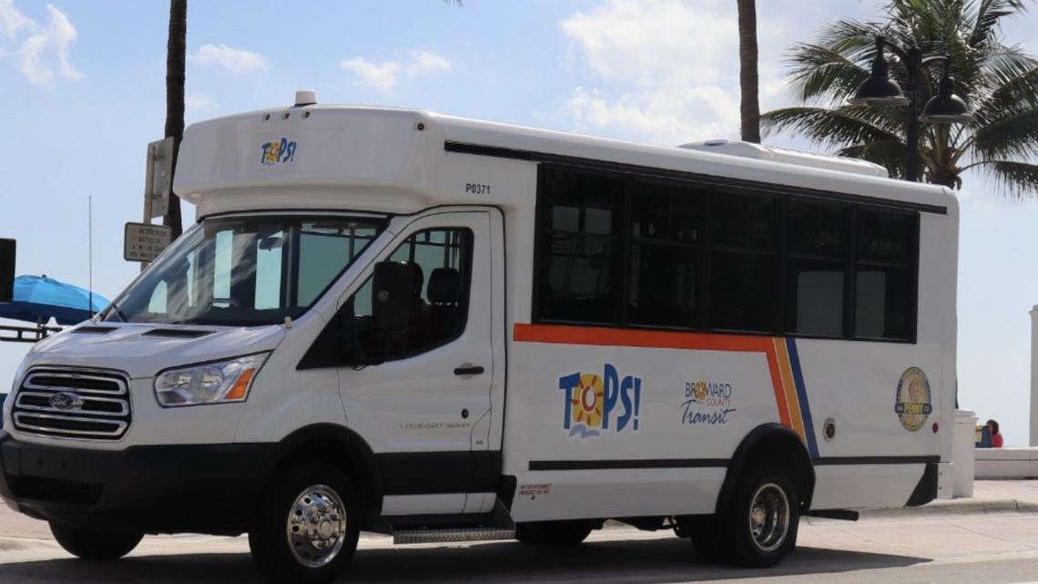 Broward Sheriff’s Office says this county TOPS para-transit bus was hijacked Friday morning, Feb. 17, 2023, and detectives are asking the public’s help in finding it.