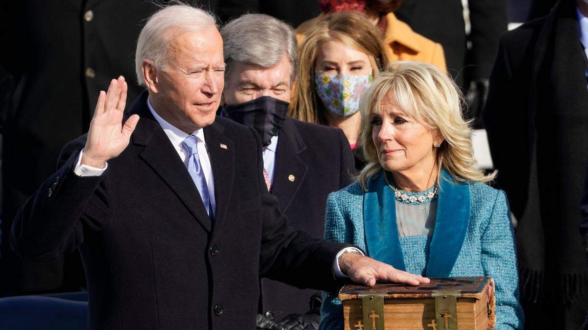 Joe Biden is sworn in as the 46th president of the United States by Supreme Court Chief Justice John Roberts on Jan. 20.