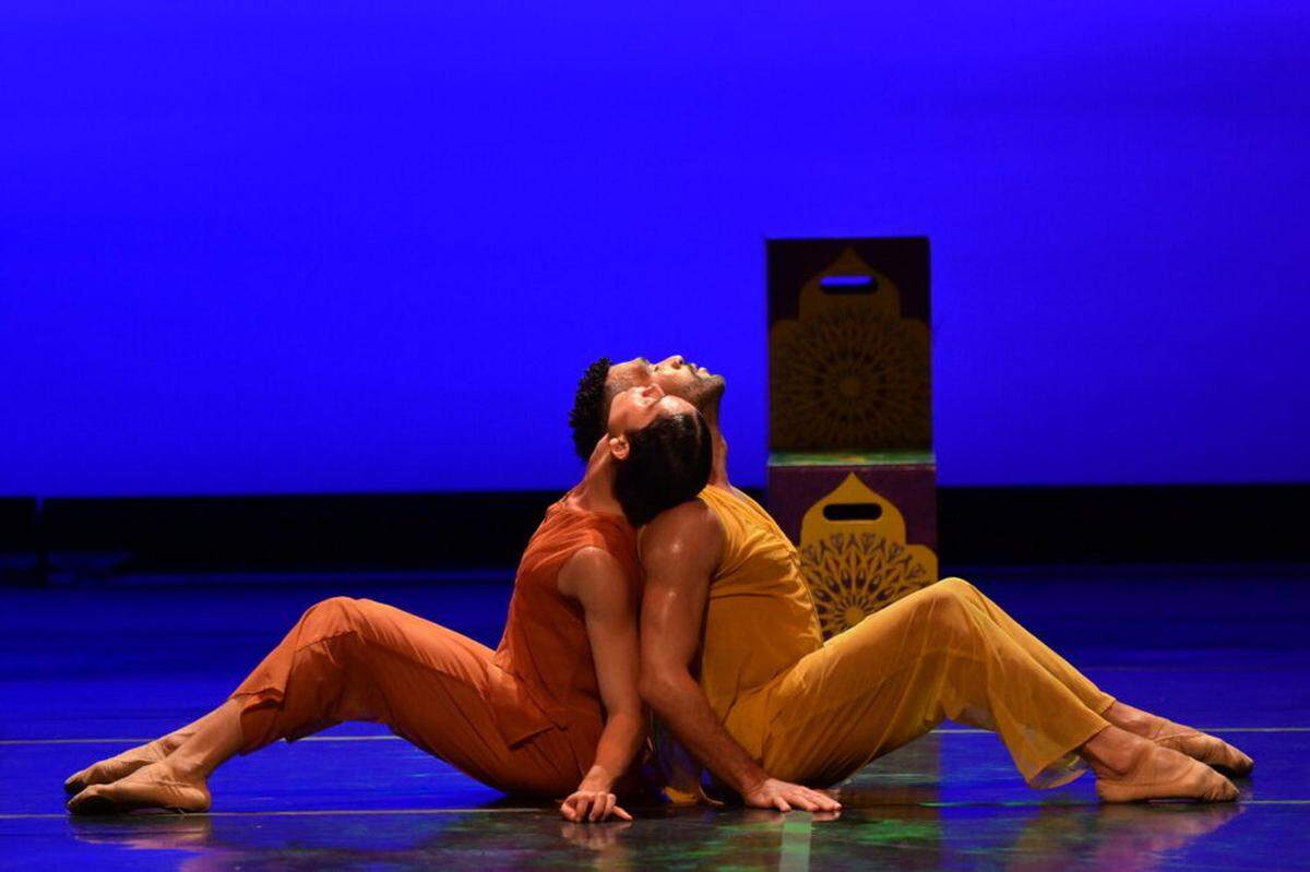 From left, Dance NOW! Miami performers David Jewett and Anthony Velazquez perform, “Clara,” choreographed by Hannah Baumgarten and Diego Salterini.