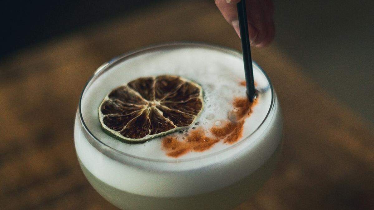 The Cockfight at Le Chick: mezcal, tequila, dry vermouth, jalapeno, agave nectar, lemon and house foam.