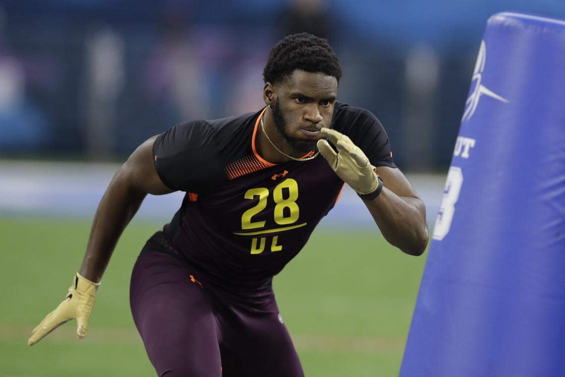 Florida State defensive end Brian Burns ran a 4.53 40-yard dash at the NFL Scouting Combine in Indianapolis last month.