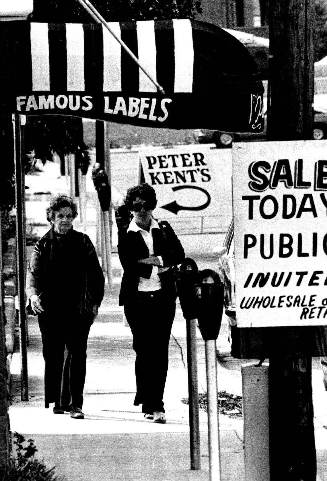 Shoppers in the Miami Garment District.