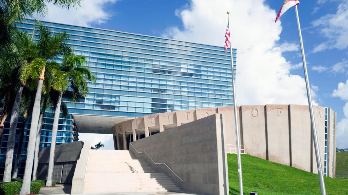 Aventura City Hall. Aventura residents voted Tuesday, Aug. 28, 2018, to allow a commissioner who has already served for two terms to run for mayor.