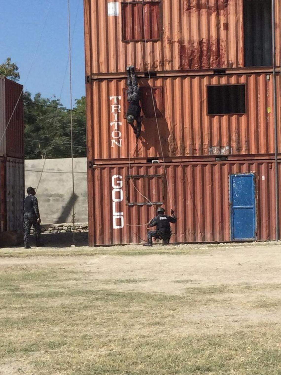 The United States is helping the Haiti National Police train new SWAT officers in the country. The group showed off its training during a January 2023 visit by the head of the Bureau of International Narcotics and Law Enforcement Affairs, Todd Robinson, to Port-au-Prince, Haiti.