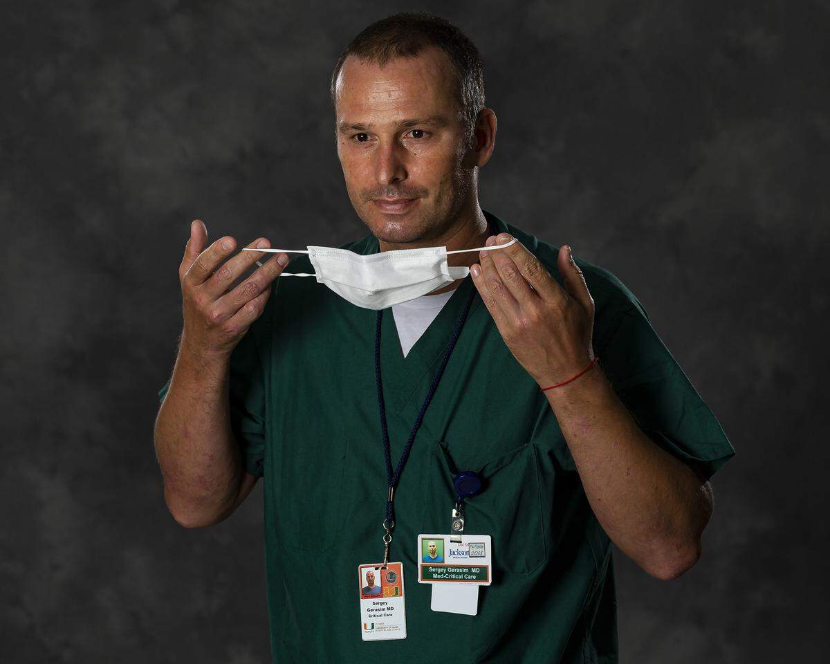 Sergey Gerasim, MD, critical care ICU physician, Jackson Memorial Hospital.