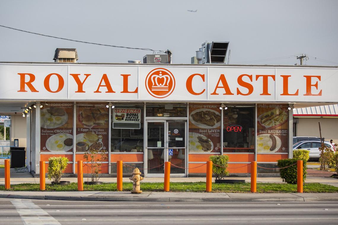 An outside view of the last Royal Castle restaurant located in Miami’s Gladeview neighborhood on Monday, June 24, 2019. James N. Brimberry, who at one point owned seven Royal Castles, sold the last location in existence to his grandson, James S. Brimberry, in 2016. Now, James S. Brimberry is looking to attract customers by restoring the restaurant while maintaining its original style.