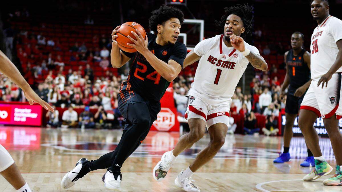 Jan 30, 2024; Raleigh, North Carolina, USA; dribbles with the ball during the second half against North Carolina State Wolfpack at PNC Arena. Mandatory Credit: Jaylynn Nash-USA TODAY Sports