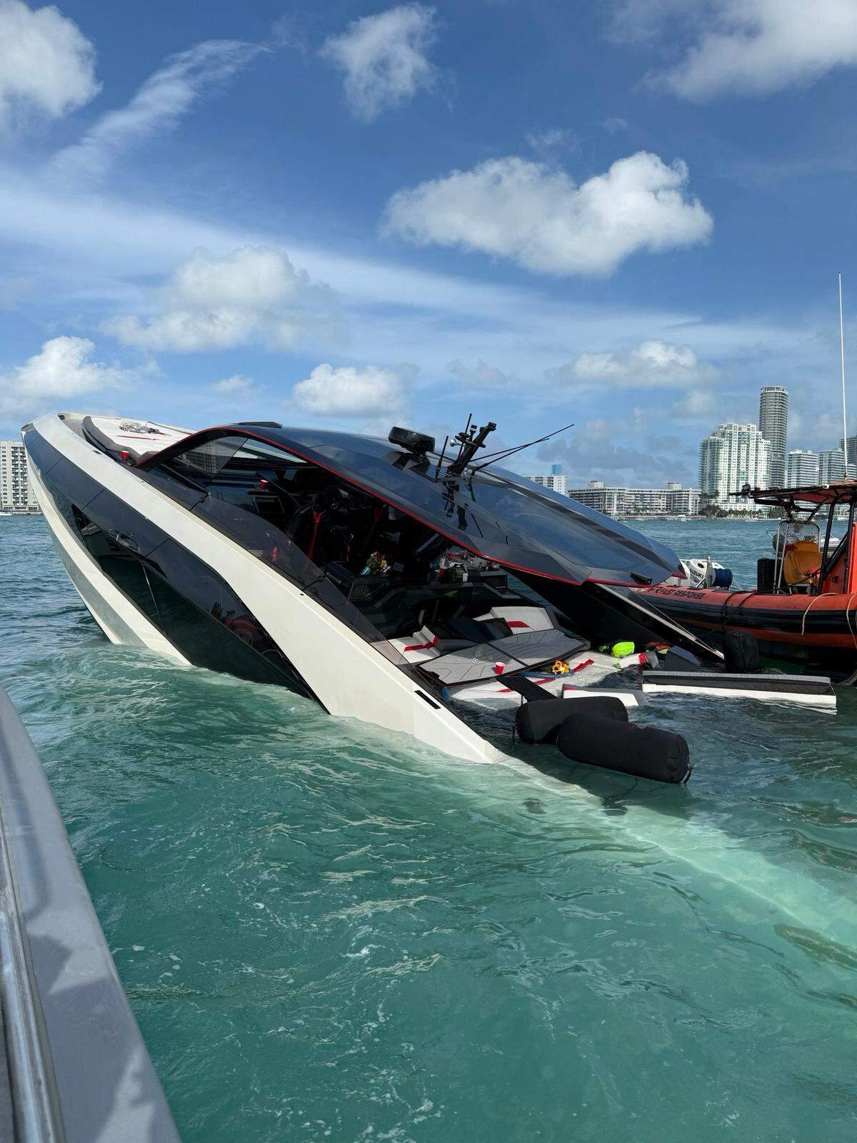 The U.S. Coast Guard and several other agencies responded to reports of a sinking yacht off the coast of Miami Beach on Saturday, May 3, 2025
