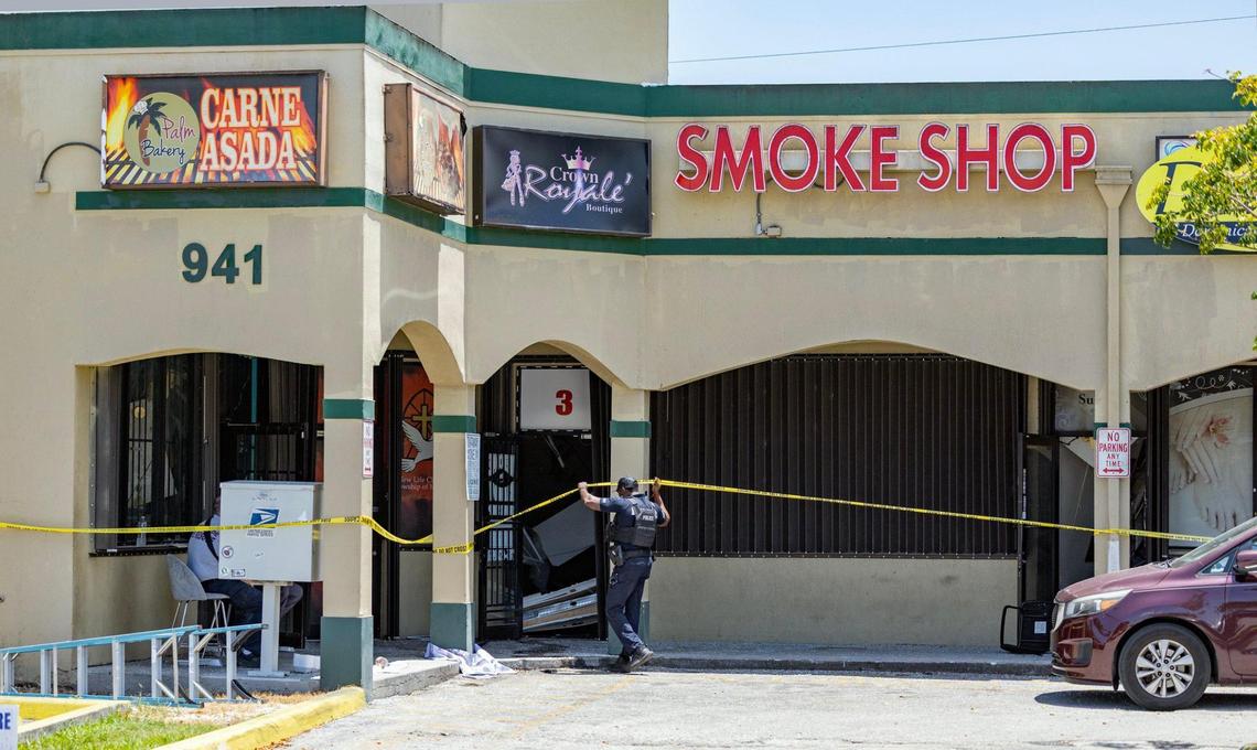 A propane gas explosion injured ten people Saturday morning. The explosion occurred inside Palm Bakery, located at 941 West Palm Drive in Florida City, Florida, on Saturday, May 24, 2025.