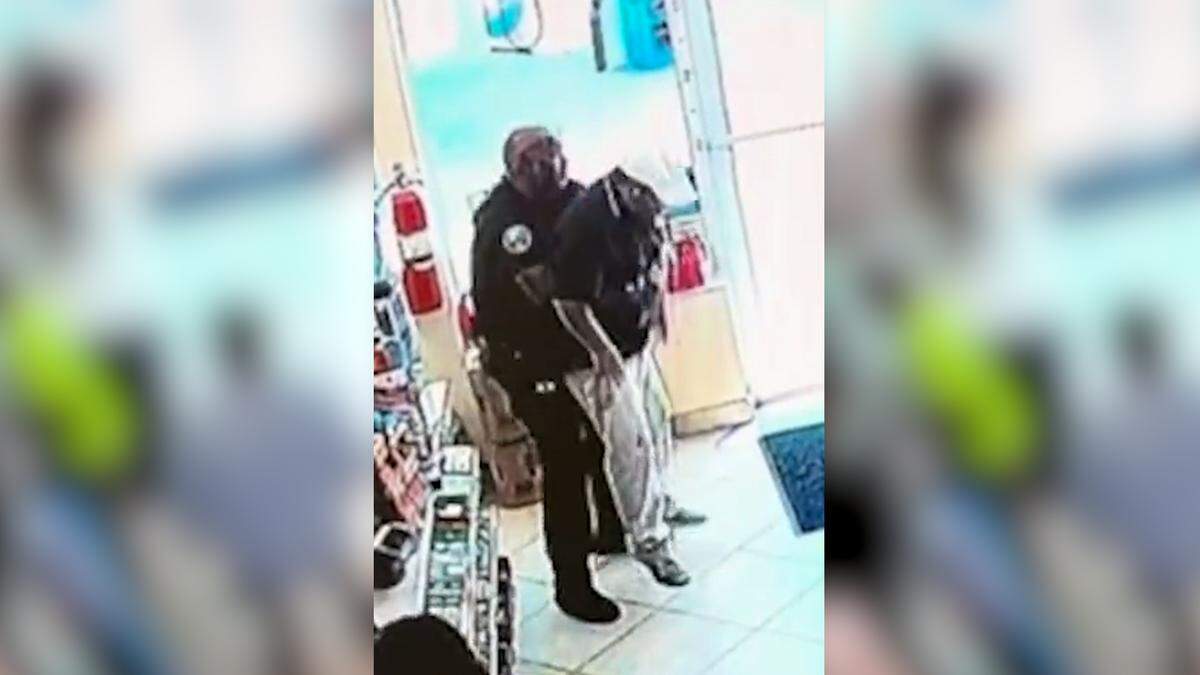 A Florida police officer from the Boca Raton Police Department successfully performed the Heimlich maneuver on a man who was choking at a car wash on Thursday, Sept. 14, 2023.