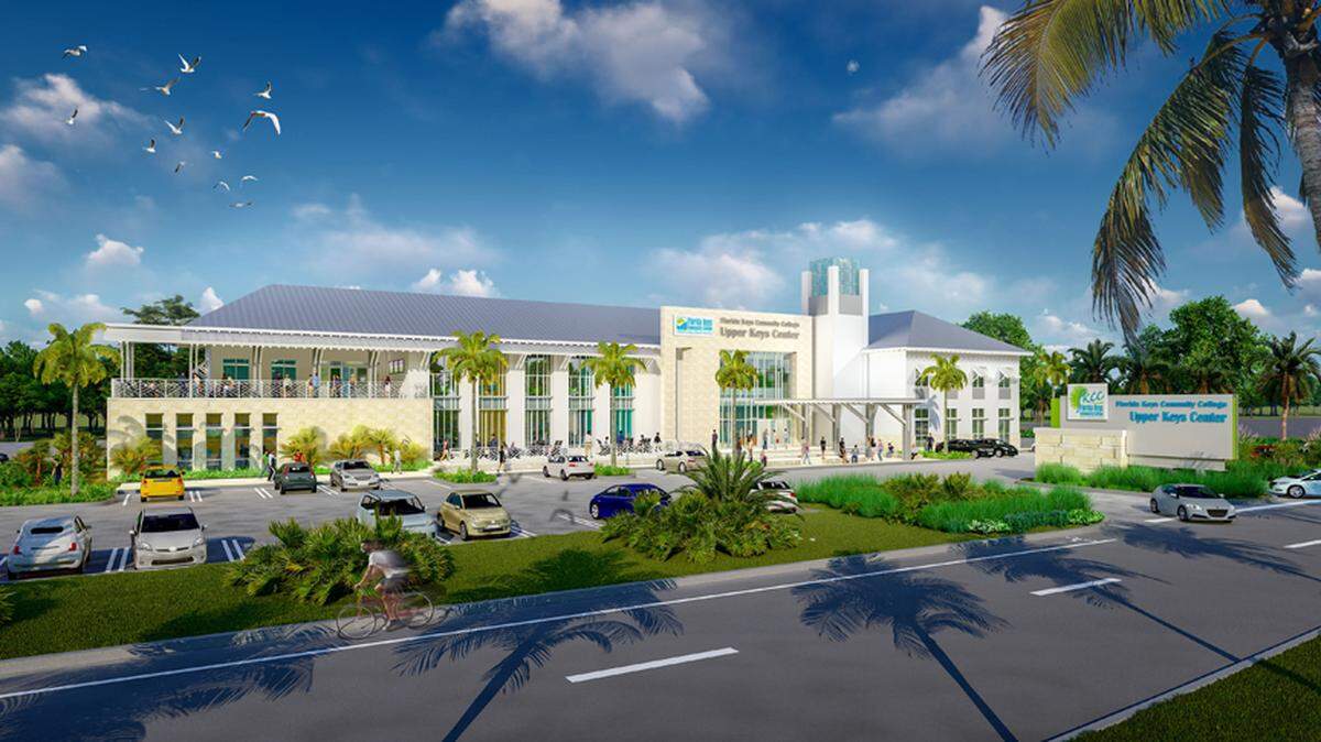 This is an artist’s rendition of what the finished Upper Keys campus in Key Largo will look like.