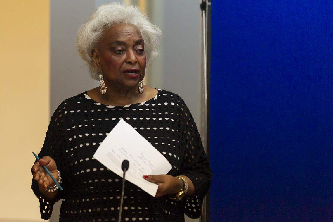 Broward Elections Supervisor Brenda C. Snipes at her offices in Lauderhill, Florida, as the canvassing board reviews ballots on Saturday, Nov. 10, 2018.