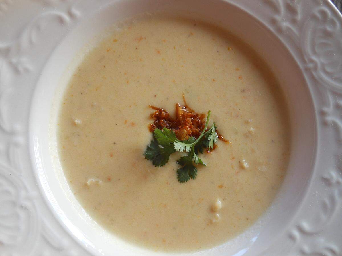 A daily cream soup at Zubi Fish House is made from either shrimp, lobster, conch or vegetable.