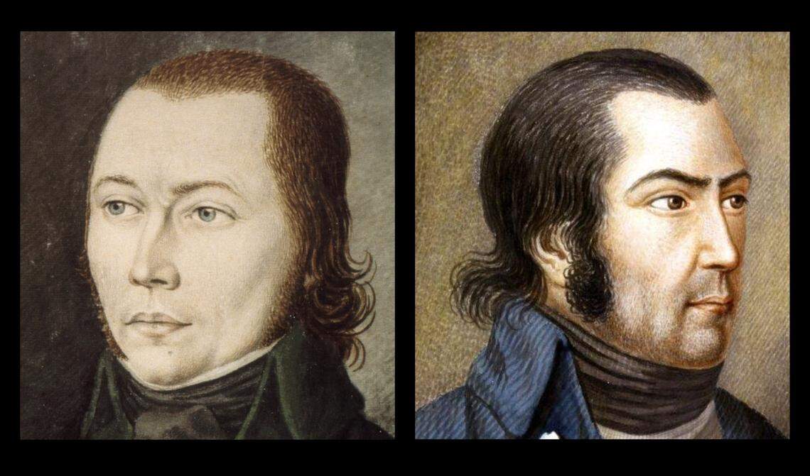 Schinderhannes, left, and his accomplice Black Jonas, right, were both executed for their crimes in 1803.