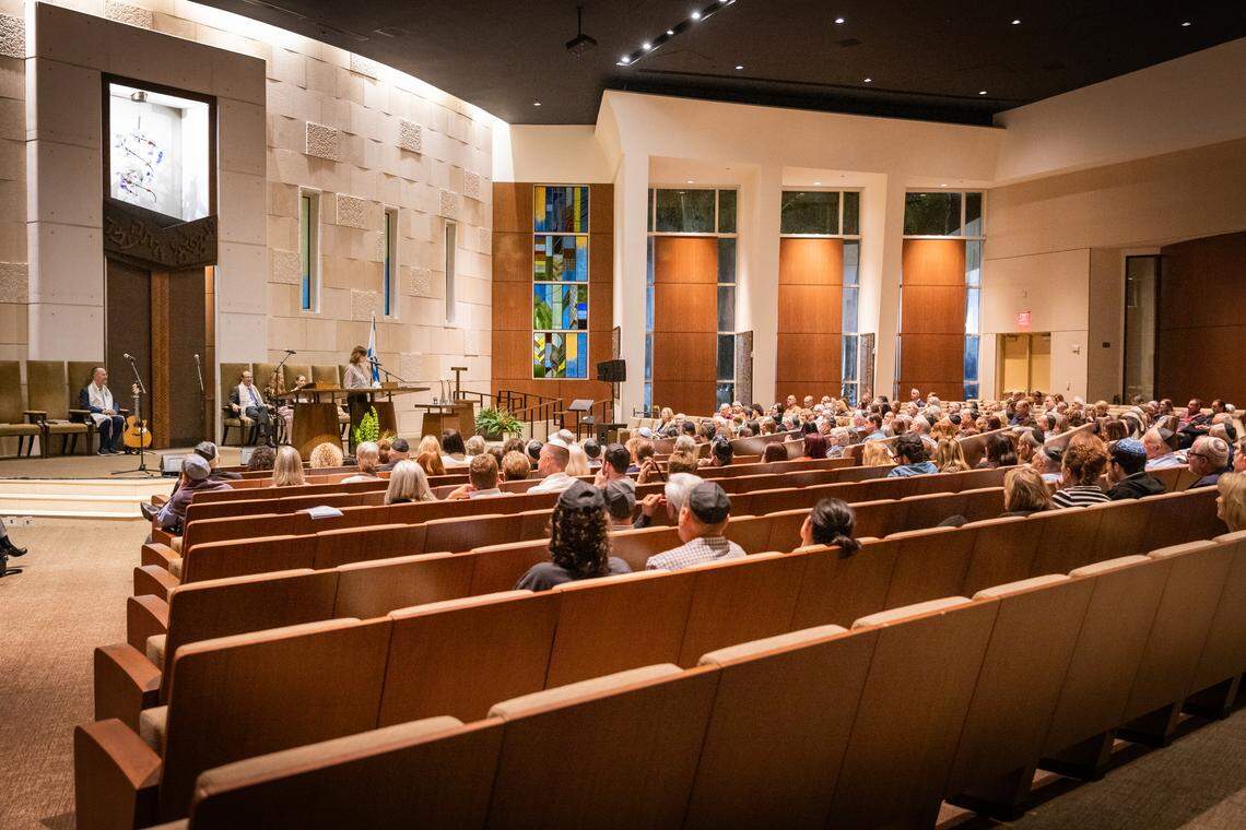 Temple Beth Am, above, has taken in Temple Beth Or’s members.