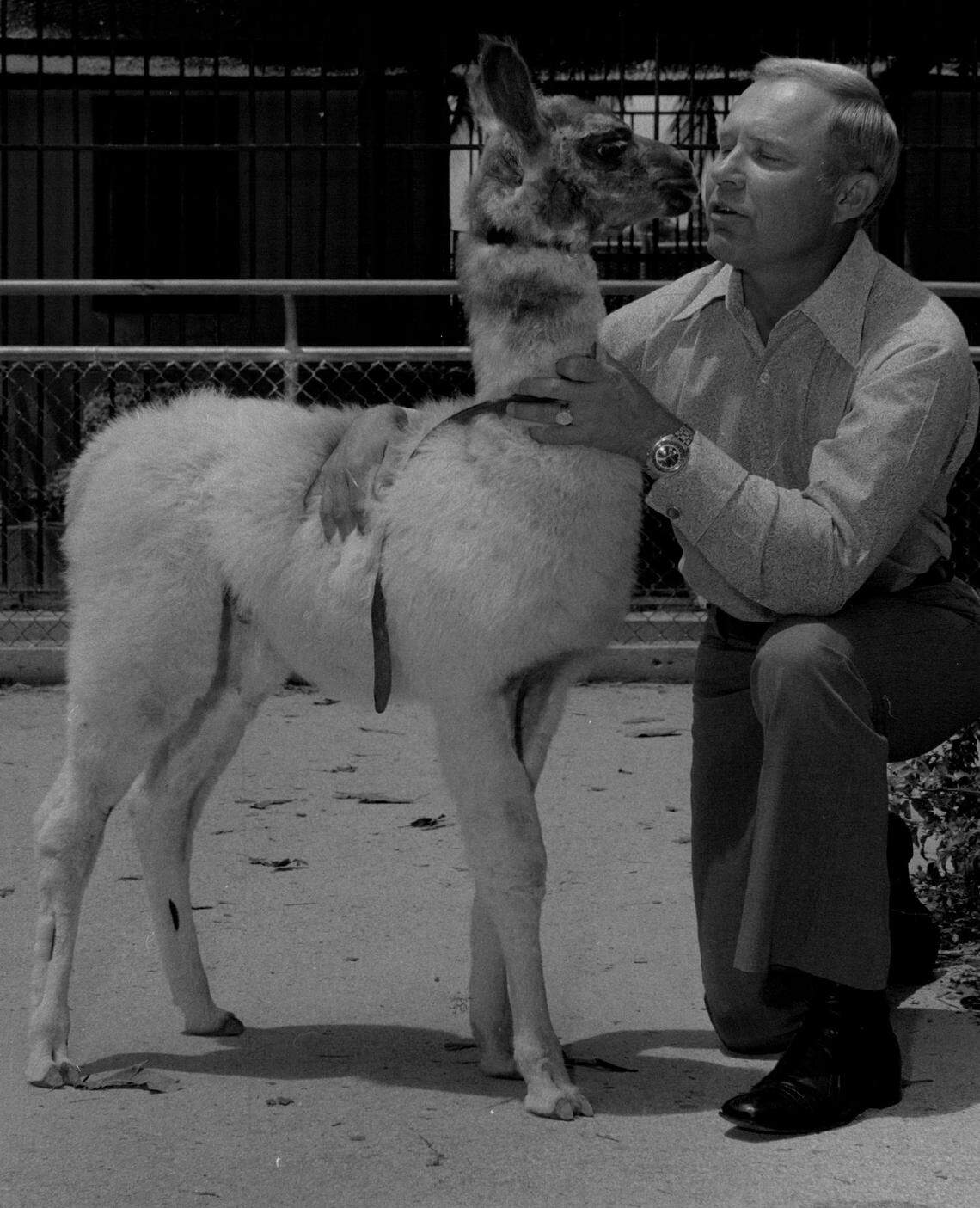 Chuck Zink at the Miami zoo in 1971.