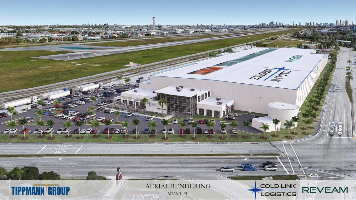 Rendering of new cargo facility planned to open in 2027
