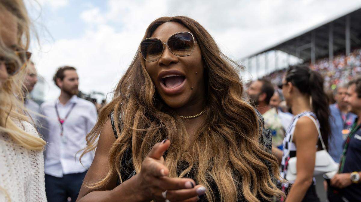 American tennis player Serena Williams is seen at the grid before the start of the Formula One Miami Grand Prix at the Miami International Autodrome on Sunday, May 7, 2023, in Miami Gardens, Fla.
