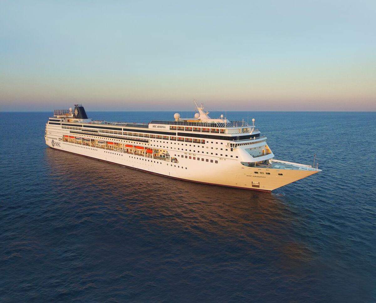 The MSC Armonia at sea. Royal Caribbean International and MSC Cruises are the latest cruise lines to say their ships will skip Russian ports on their upcoming Baltic Sea summer cruises.