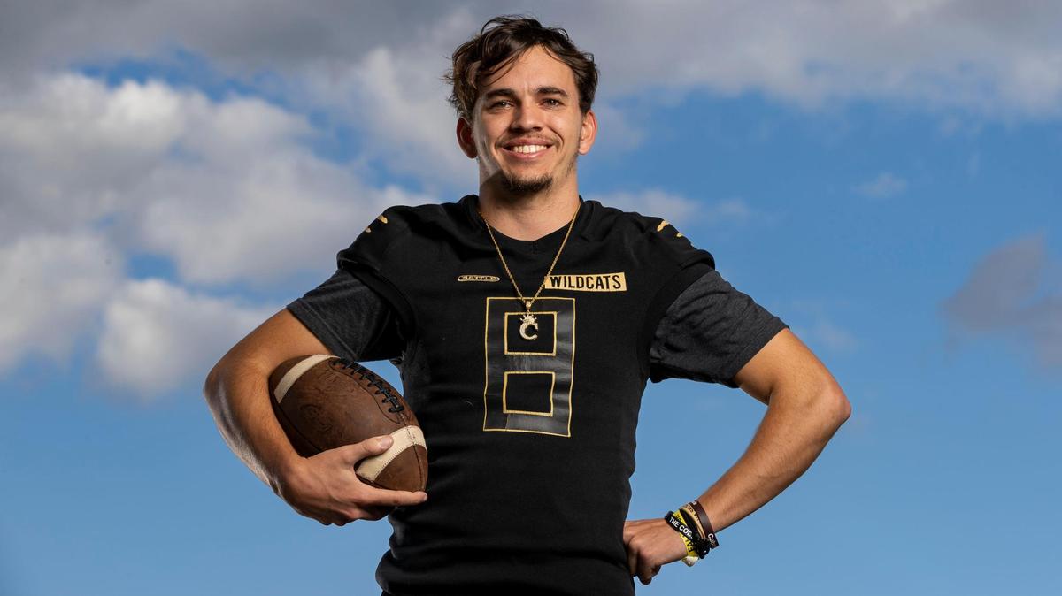 Collin Hurst, Western High School, Football. All-Broward players photographed at Brian Piccolo Sports Park on Thursday, Jan. 12, 2023, in Cooper City, Fla.