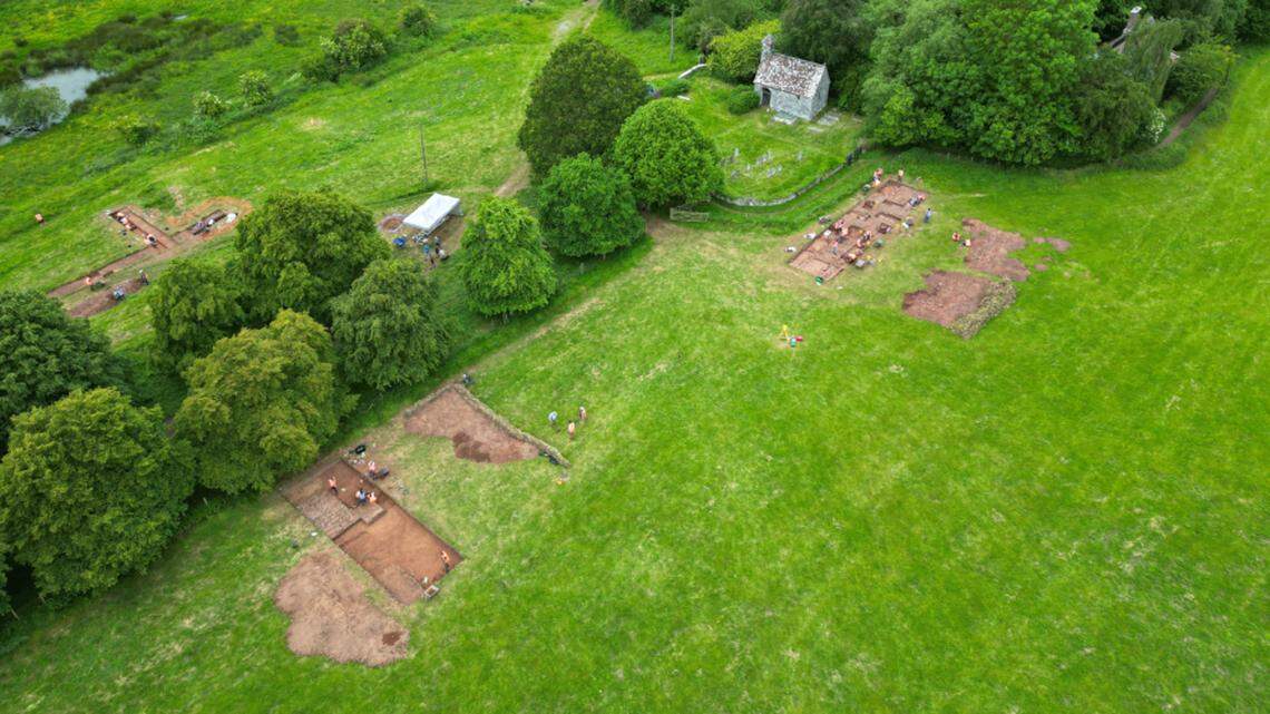 At an estate in southwest England, a forgotten manor house was discovered by archaeology students.
